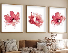 Wallity Huhu216 Cuadro Decorativo enmarcado en MDF (3 piezas) 35 x 50 cm